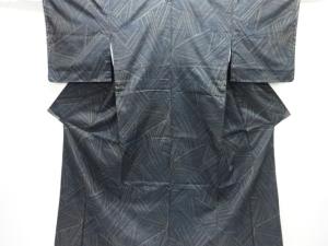 抽象模様織り出し手織り紬着物